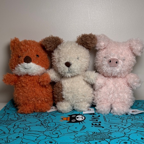 Jellycat Little Pig Fox & Puppy 7” Authentic NWT US Seller W./Dust Bag